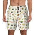 thumbnail image 1 of Kdxio Sushi And Rolls Print Men'S Swim Trunks With Compression Liner 7 Inch Inseam Quick Dry Swim Shorts, 1 of 7