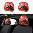 thumbnail image 1 of Kdxio Sushi Pattern Print 2 Piece Car Head Rest Covers Set Auto Front/Rear Seats Headrest Cover Universal Fit Most Cars,Sedan, SUV, 1 of 9