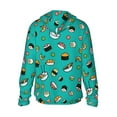 thumbnail image 1 of Kdxio Sushi Print Women Men Sun Protection UPF 50+ Jackets Zip Up Long Sleeve Hoodie Hiking Lightweight with Pockets, 1 of 7