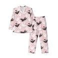 thumbnail image 1 of Kdxio Swan And Flowers2 Men’s Pajama Set Pajamas For Men 2 Piece PJ Set with Men Pajama Pants and Long Sleeve T-Shirt Lounge Set-Small, 1 of 7