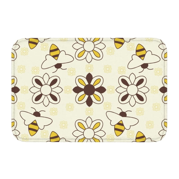 Kdxio Sweet Bee,16" x 24", Non-Slip Front Door Mats,Outdoor Welcome Mat Washable