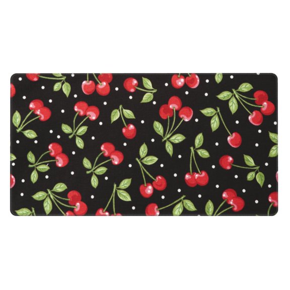 Kdxio Sweet Red Cherry Print Large Gaming Mouse Pad,Non-Slip Base,Water Resist Keyboard Pad for Gamer,Office & Home,29.5 x 15.8 in