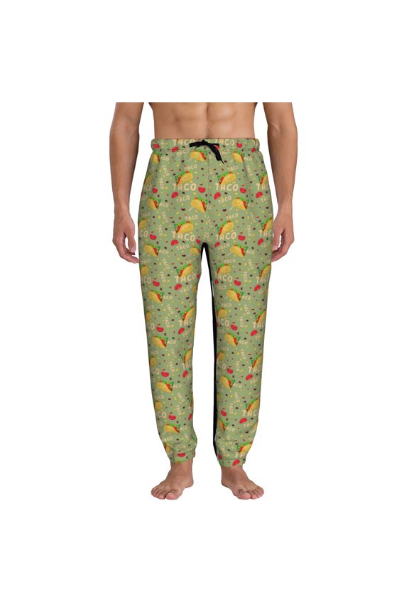 Taco Pattern Joggers,Sweatpants for Men with Pockets-Small