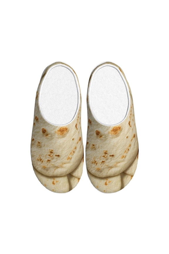 Taco Tortillas Women's Men's Slippers Plush Slip-On House Slipper for Winter Indoor Soft Cushion Non-slip Fluffy Slides Slippers-8