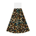 thumbnail image 1 of Kdxio Teal Leopard Hand Towel with Loop Hanging Towel Absorbent Tie Towels for Kitchen Tea Bar Bathroom Decor, 1 of 7