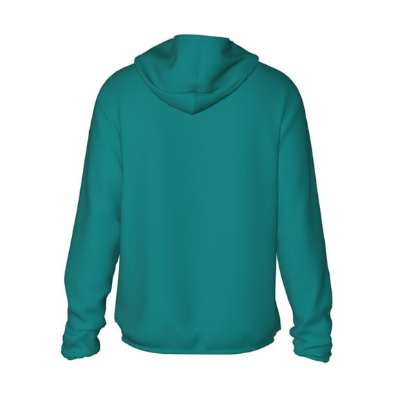 Kdxio Teal Print Women Men Sun Protection UPF 50+ Jackets Zip Up Long Sleeve Hoodie Hiking Lightweight with Pockets