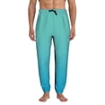 thumbnail image 1 of Kdxio Teal Turquoise Pattern Joggers,Sweatpants for Men with Pockets-Small, 1 of 5