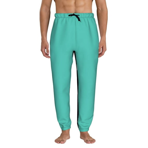 Kdxio Teal Turquoise Pattern Joggers,Sweatpants for Men with Pockets-XX-Large