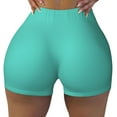 thumbnail image 1 of Kdxio Teal Turquoise Print Workout Shorts for Women Seamless Soft Smooth Gym Yoga Scrunch Active Shorts, 1 of 5