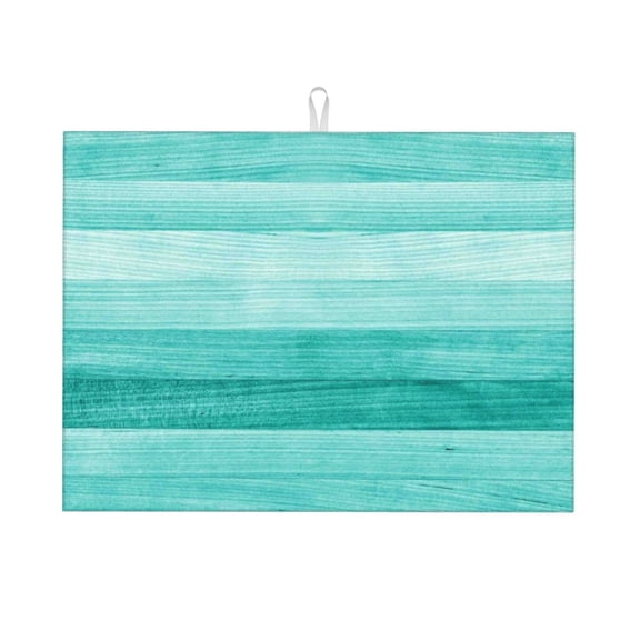 Kdxio Teal Turquoise for Dish Drying Mat,24*18 inch Absorbent Dish Drainer Kitchen Counter,Large Size Dish Drying Pad for Countertops,Draining Racks