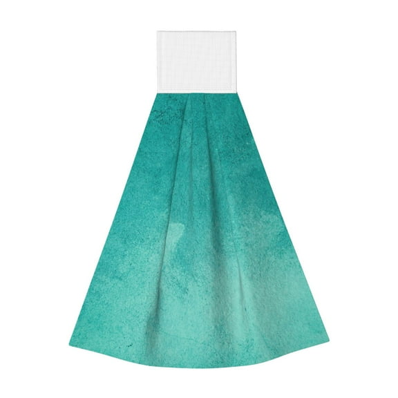 Kdxio Teal Turquoise1 Hand Towel with Loop Hanging Towel Absorbent Tie Towels for Kitchen Tea Bar Bathroom Decor