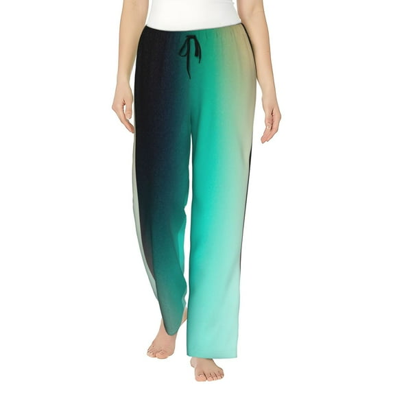 Kdxio Teal and Peach Women Pajama Pants Drawstring Pajama Pants Wide Leg Casual Lounge Pants Sleepwear -XX-Large