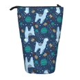 thumbnail image 1 of Kdxio Telescopic Pencil Bag Pen Holder Stationery Case,Stand-up Retractable Transformer Bag Organizer for Christmas Holiday(Alpaca Astronaut in Space), 1 of 6