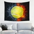 thumbnail image 1 of Kdxio Tennis Ball In Fire And Water Wall Hanging Tapestries Banner For Bedroom College Dorm Home Living Room Party Decor 29X37 In, 1 of 8