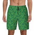 thumbnail image 1 of Kdxio Tennis Rockets And Balls Print Men's Swim Trunks with Compression Liner 7 Inch Inseam Quick Dry Swim Shorts, 1 of 5