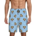 thumbnail image 1 of Kdxio Terrier Print Mens Sleep Shorts Bottoms Soft Comfy Pajama Wear Pants with Drawstring Pockets, 1 of 7