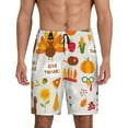 thumbnail image 1 of Kdxio Thanksgiving Print Mens Sleep Shorts Bottoms Soft Comfy Pajama Wear Pants with Drawstring Pockets, 1 of 7