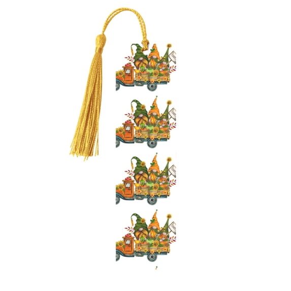 Kdxio Thanksgiving Truck Print Metal Tassel Bookmarks,Perfect Gift for Art Lovers and Bookworms Metal Bookmarks for Women