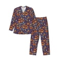 thumbnail image 1 of Kdxio Thanksgiving Turkey 2 Men’s Pajama Set Pajamas For Men 2 Piece PJ Set with Men Pajama Pants and Long Sleeve T-Shirt Lounge Set-Large, 1 of 7