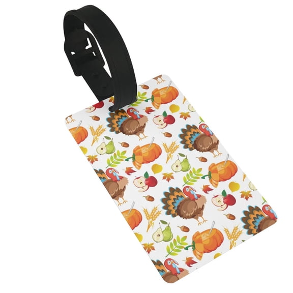 Kdxio Thanksgiving Turkey Luggage Tags Privacy Cover ID Label Suitcase Tags Identifiers For School Bags,Suitcases