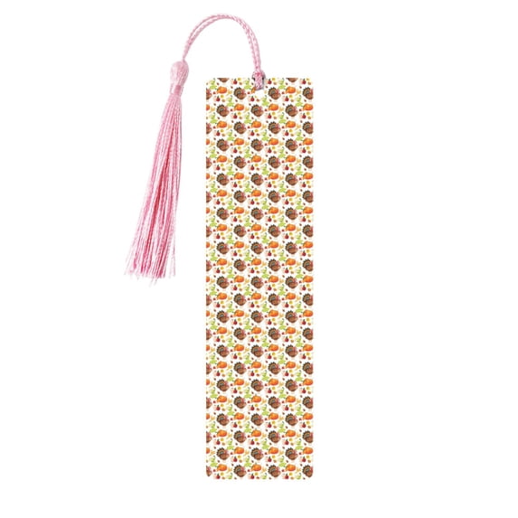 Kdxio Thanksgiving Turkey Print Metal Tassel Bookmarks,Perfect Gift for Art Lovers and Bookworms Metal Bookmarks for Women