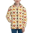 thumbnail image 1 of Kdxio Thanksgiving Turkeys Pattern Kids Boys Girls Zip Up Hoodie 3D Printed Hooded Sweatshirt Hoody Coat with Pocket 7-12 Y-Medium, 1 of 6