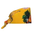 thumbnail image 1 of Kdxio The Chicken Family Pattern Turban Hat for Women Men Comfortable Adjustable Cleaning Working Cap with Sweatband, 1 of 8