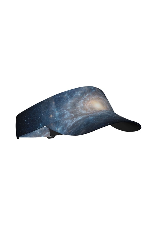 The Galaxy Print Sun Visor Hat Golf Visor Adjustable Velcro Outdoor Sports Cap for Men Women