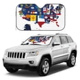 thumbnail image 1 of Kdxio The Map Of United States Print Windshield Sun Shade, Foldable Sun Blocker for Car,Truck,SUV Automotive Interior Sun Protection,Reflective Shade for Front Windshield(Medium), 1 of 6