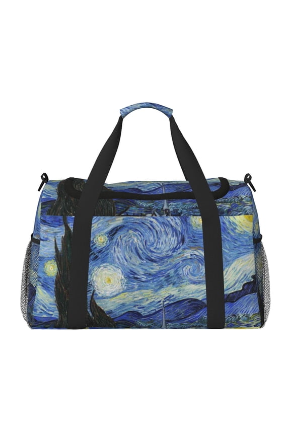 The Starry Night Travel Duffel Bag Gym Bag Weekender Travel Bag Gym Bag for Women &Men Airplane Travel Essentials for Flying