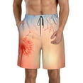 thumbnail image 1 of Kdxio The Sunset of Dandelion Pattern Mens Casual Shorts - Drawstring Summer Beach Sports Shorts for Men, 1 of 9