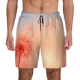 thumbnail image 1 of Kdxio The Sunset of Dandelion Print Men's Swim Trunks with Compression Liner 7 Inch Inseam Quick Dry Swim Shorts, 1 of 7