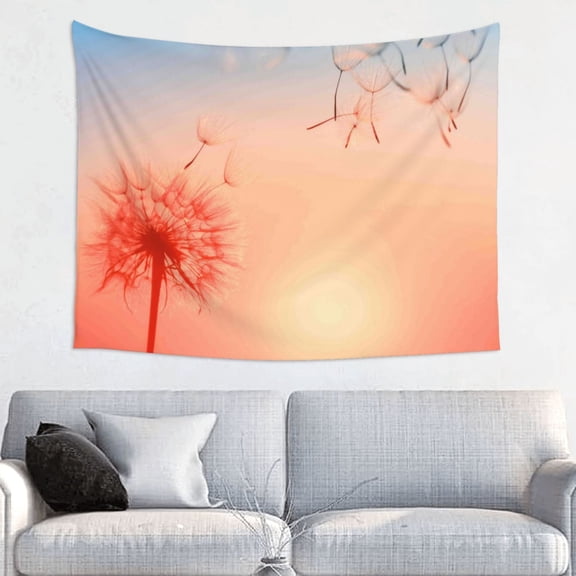 Kdxio The Sunset of Dandelion Wall Hanging Tapestries Banner For Bedroom College Dorm Home Living Room Party Decor 29X37 In