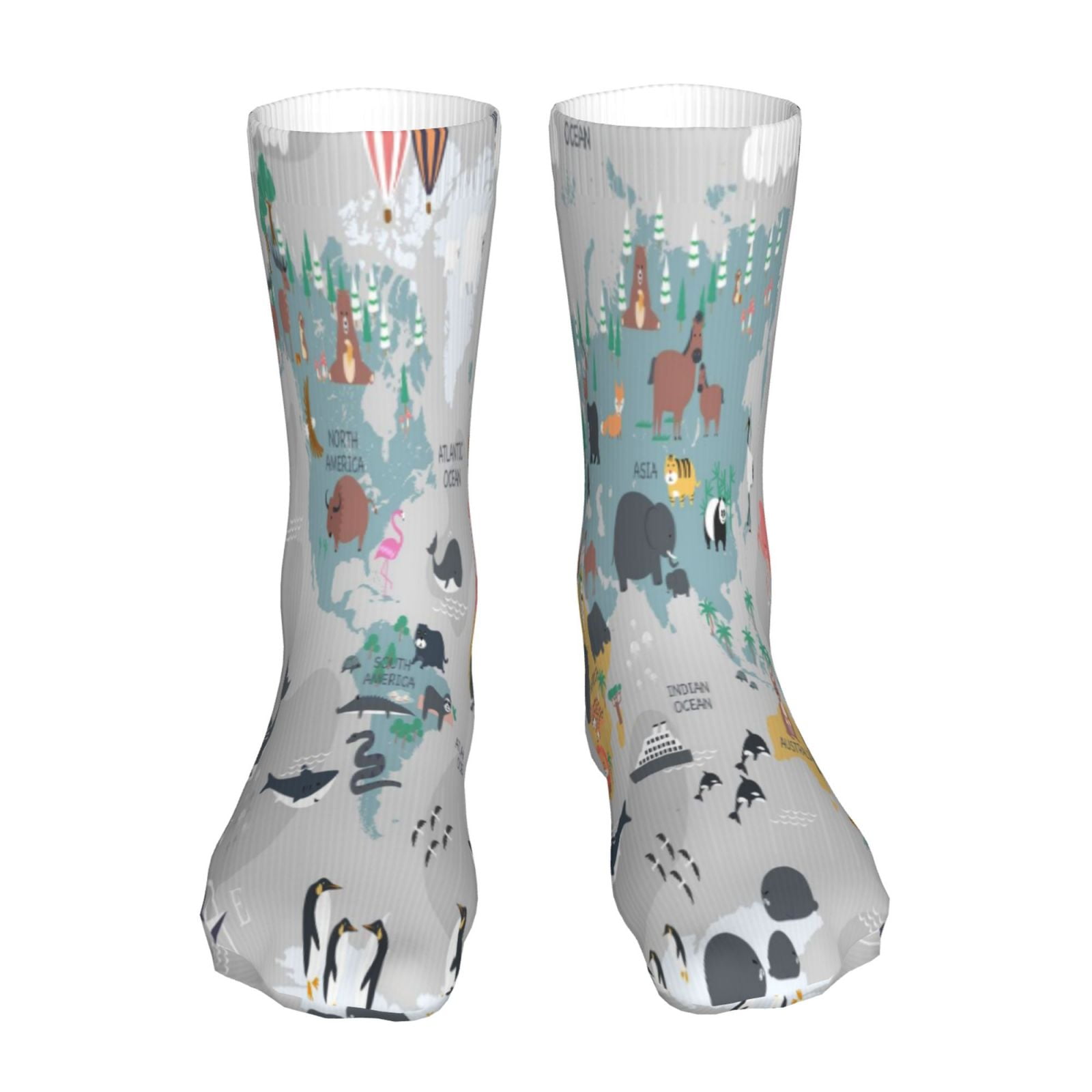 Kdxio The World Map with Cartoon Animals 标题 - Walmart.com