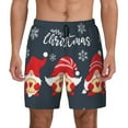 thumbnail image 1 of Kdxio Three Cute Christmas Gnomes Print Men'S Swim Trunks With Compression Liner 7 Inch Inseam Quick Dry Swim Shorts, 1 of 7