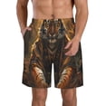 thumbnail image 1 of Kdxio Tiger In The Fallen Leaf Forest Pattern Mens Casual Shorts - Drawstring Summer Beach Sports Shorts for Men, 1 of 5