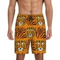 thumbnail image 1 of Kdxio Tiger Print Mens Sleep Shorts Bottoms Soft Comfy Pajama Wear Pants with Drawstring Pockets, 1 of 7