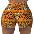 thumbnail image 1 of Kdxio Tiger Print Workout Shorts for Women Seamless Soft Smooth Gym Yoga Scrunch Active Shorts, 1 of 9