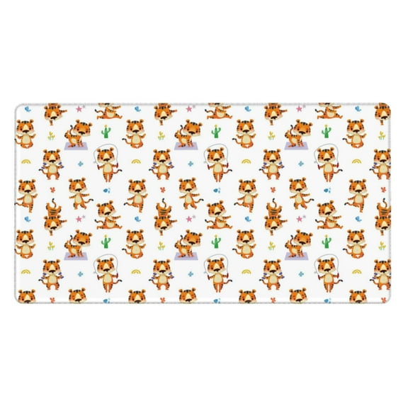 Kdxio Tigers go in for Sports Print Large Gaming Mouse Pad,Non-Slip Base,Water Resist Keyboard Pad for Gamer,Office & Home,29.5 x 15.8 in