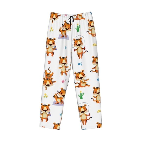 Kdxio Tigers go in for Sports Print Men's Sleep Pajama Pant Lounge Pants with Pockets