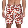 thumbnail image 1 of Kdxio Tomato Print Men's Swim Trunks with Compression Liner 7 Inch Inseam Quick Dry Swim Shorts, 1 of 7