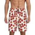 thumbnail image 1 of Kdxio Tomato Print Mens Sleep Shorts Bottoms Soft Comfy Pajama Wear Pants with Drawstring Pockets, 1 of 7