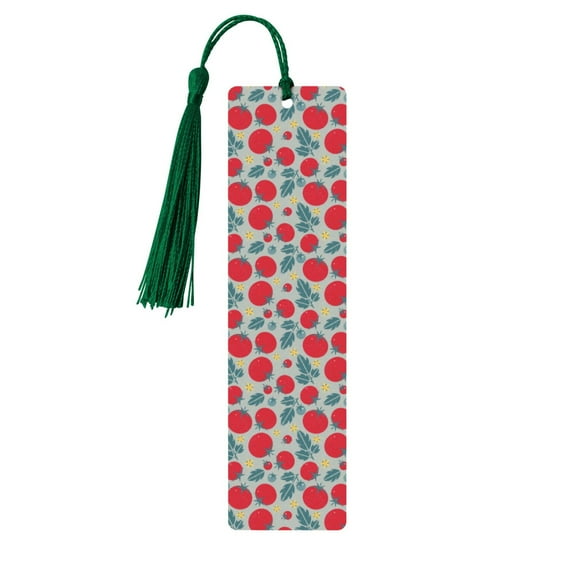 Kdxio Tomato Print Metal Tassel Bookmarks,Perfect Gift for Art Lovers and Bookworms Metal Bookmarks for Women