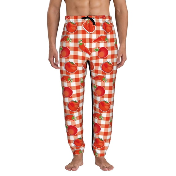 Kdxio Tomatoes And Chili Pattern Joggers,Sweatpants for Men with Pockets-3X-Large