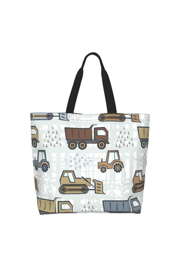 Tractor and Dumper Casual Tote Bags Women Big Capacity Shoulder Bag for Women Travel Shoulder Bags Handbags