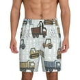 thumbnail image 1 of Kdxio Tractor and Dumper Print Mens Sleep Shorts Bottoms Soft Comfy Pajama Wear Pants with Drawstring Pockets, 1 of 7
