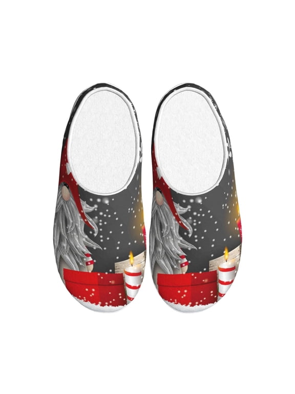 Traditional Scandinavian Dwarf Women's Men's Slippers Plush Slip-On House Slipper for Winter Indoor Soft Cushion Non-slip Fluffy Slides Slippers-35/36