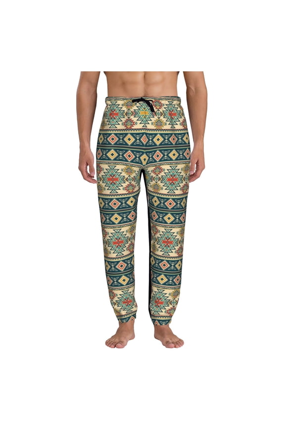 Traditional Tribal Aztec1 Pattern Joggers,Sweatpants for Men with Pockets-XX-Large