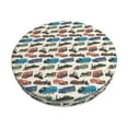 thumbnail image 1 of Kdxio Train Print Stool Covers Round,Stretch Round Bar Stool Covers Washable Bar Stool Cushion Slipcover for 12-15 Inch Chair, 1 of 5