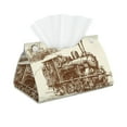 thumbnail image 1 of Kdxio Train Print Tissue Box Cover,Modern PU Leather Rectangular Tissue Box Holder for Bathroom Living Room Bedroom Office Desk Car Home, 1 of 6